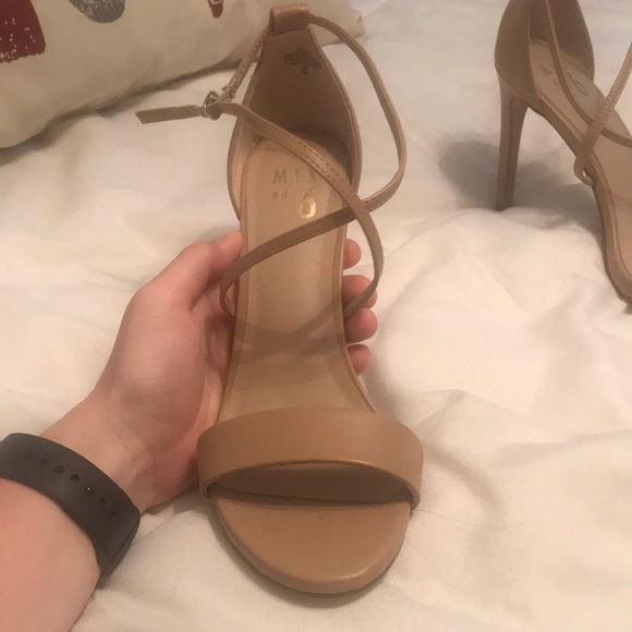 Nude Strappy Sandals/Heels - Picture 2 of 3